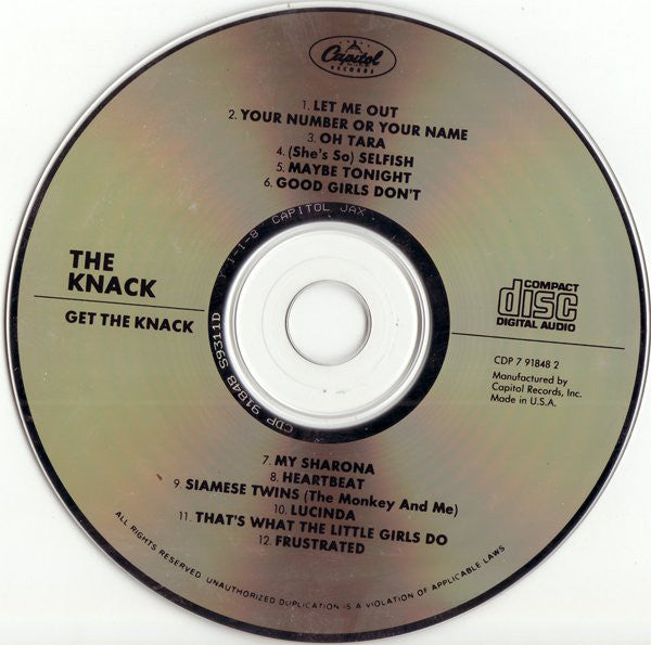 The Knack (3) : Get The Knack (CD, Album, RM, Cap)