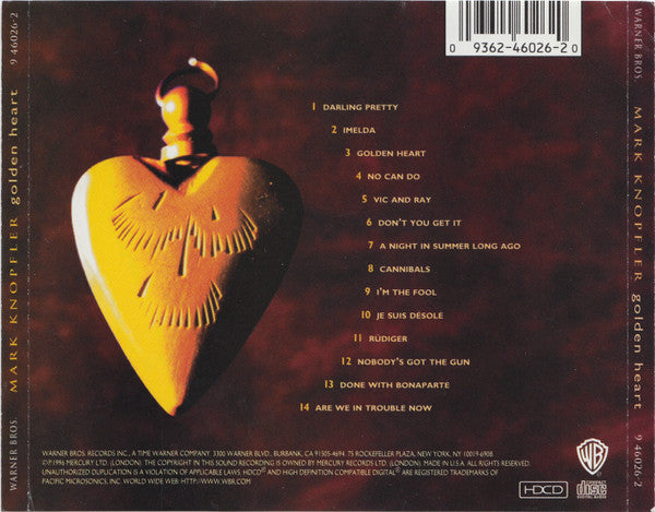 Mark Knopfler : Golden Heart (HDCD, Album, SRC)