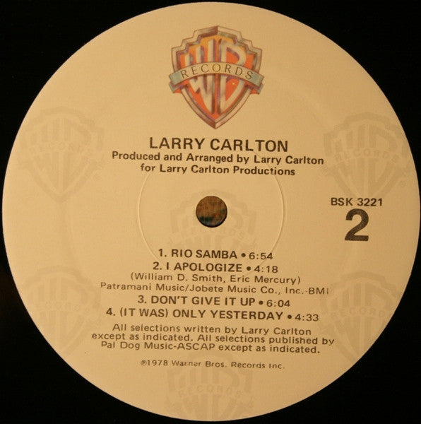 Larry Carlton : Larry Carlton (LP, Album, RE, Spe)