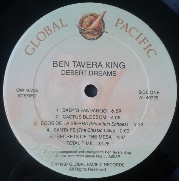 Ben Tavera King : Desert Dreams (LP, Album, RE)