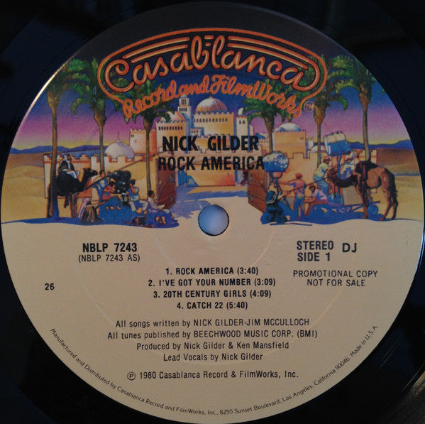 Nick Gilder : Rock America (LP, Album, Promo, 26)