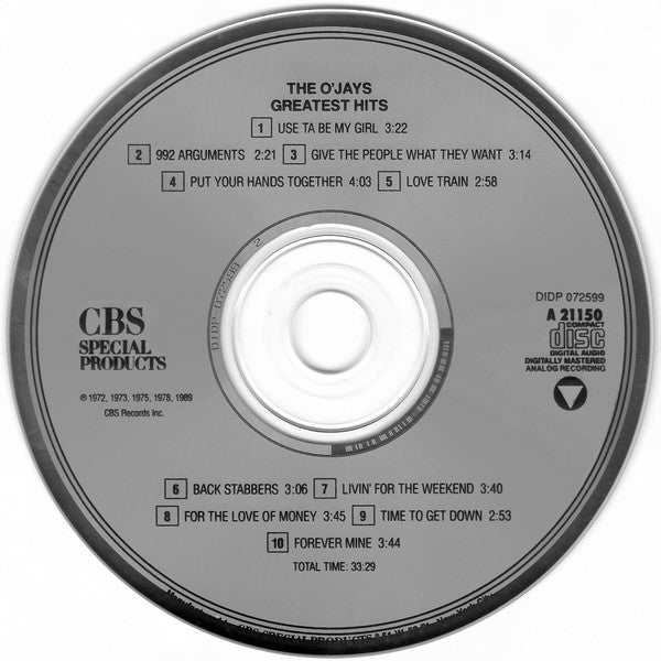 The O'Jays : Greatest Hits (CD, Comp)