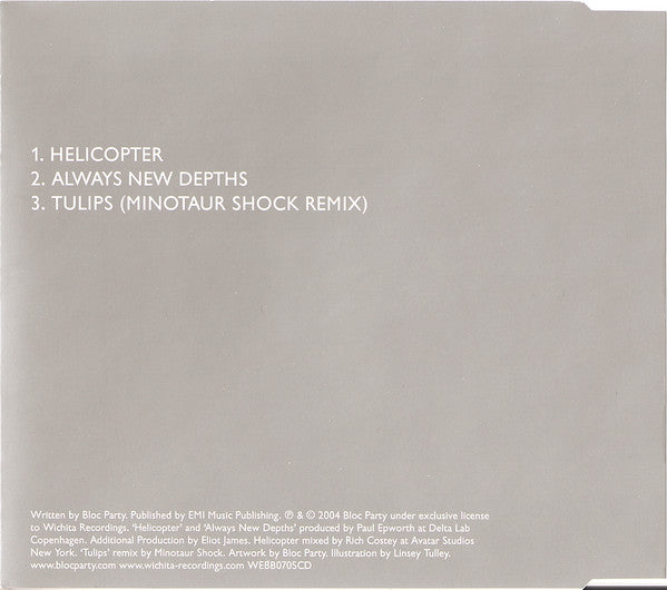 Bloc Party : Helicopter (CD, Single)