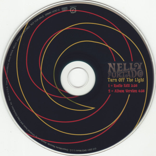Nelly Furtado : Turn Off The Light (CD, Single, Promo)