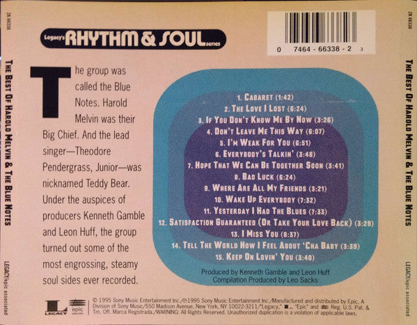 Harold Melvin & The Bluenotes* : The Best Of Harold Melvin & The Bluenotes (CD, Comp)