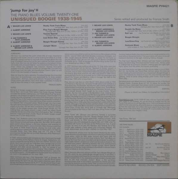 Various : 'Jump For Joy' Unissued Boogie 1938-1945 (LP, Comp, Mono)