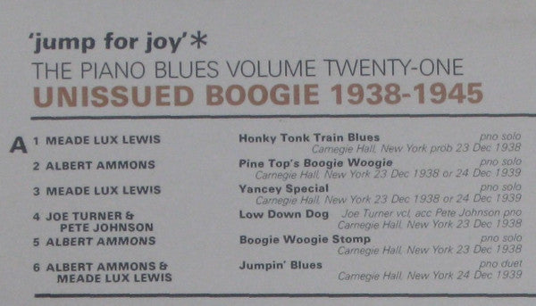 Various : 'Jump For Joy' Unissued Boogie 1938-1945 (LP, Comp, Mono)