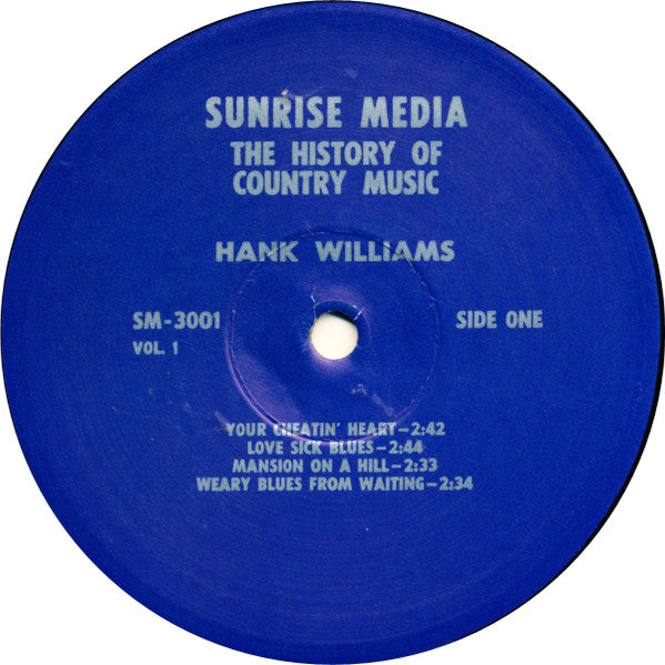 Hank Williams : History Of Country Music Volume I (LP, Comp)