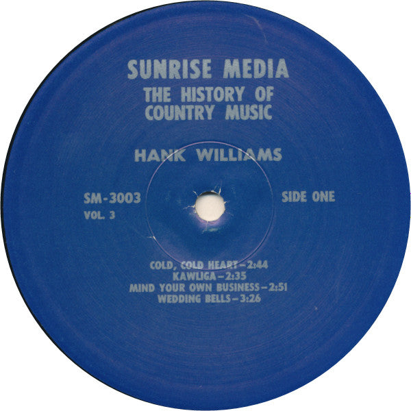 Hank Williams : History Of Country Music Volume III (LP, Comp)