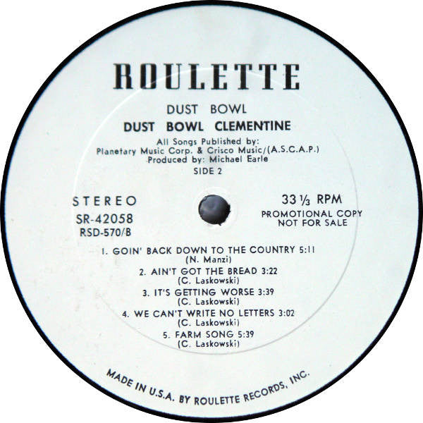 Dust Bowl Clementine : Dust Bowl Clementine (LP, Album, Promo)