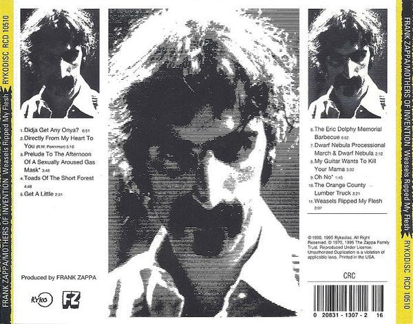 Frank Zappa / The Mothers : Weasels Ripped My Flesh (CD, Album, Club, RE, RM)