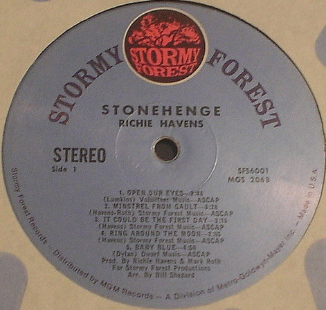 Richie Havens : Stonehenge (LP, Album, MGM)