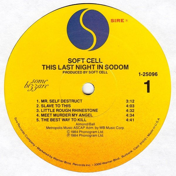 Soft Cell : This Last Night In Sodom (LP, Album)