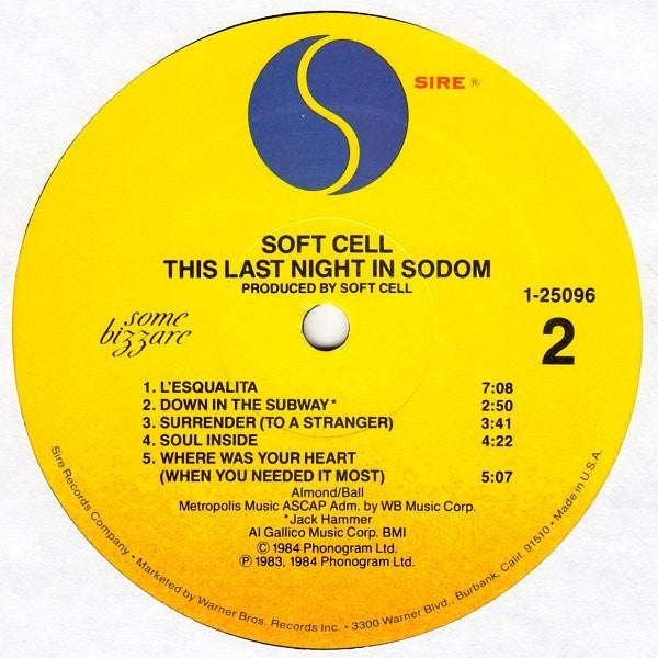 Soft Cell : This Last Night In Sodom (LP, Album)
