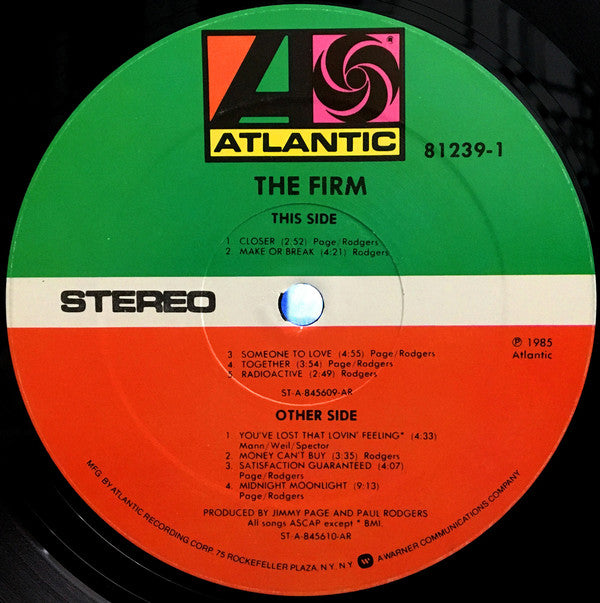 The Firm (7) : The Firm (LP, Album, All)
