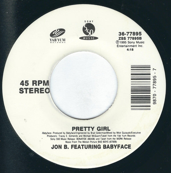 Jon B.* Featuring Babyface : Someone To Love (7")