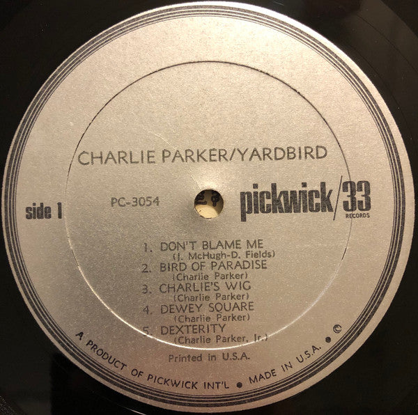 Charlie Parker : Yardbird (LP, Comp, Mono)