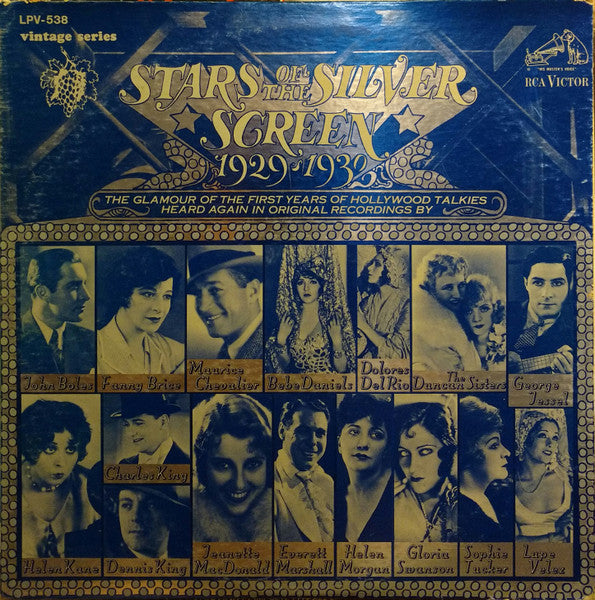 Various : Stars Of The Silver Screen, 1929-1930 (LP, Comp)