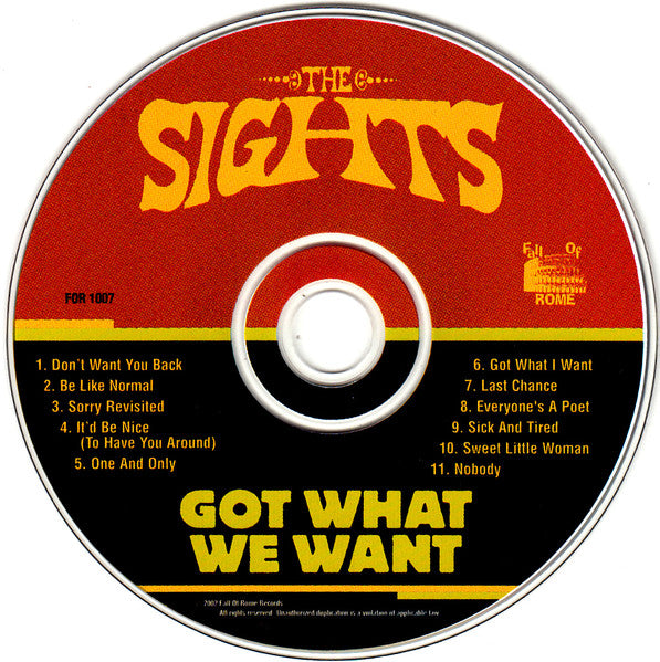 The Sights : Got What We Want (CD)