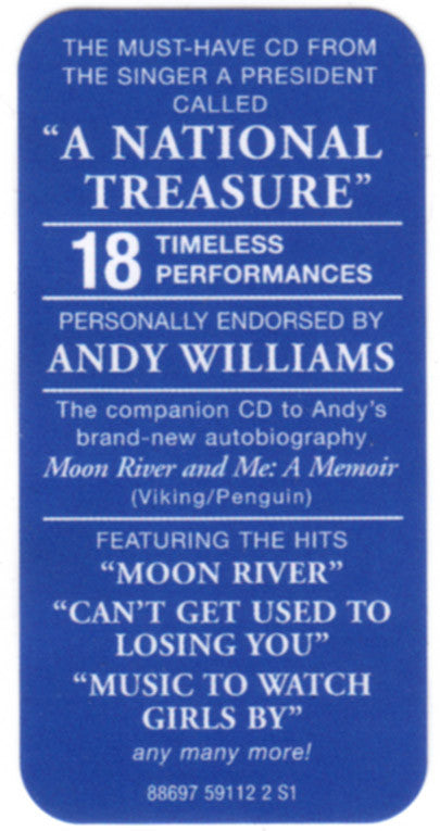 Andy Williams : Moon River: The Very Best Of Andy Williams (CD, Comp, Son)