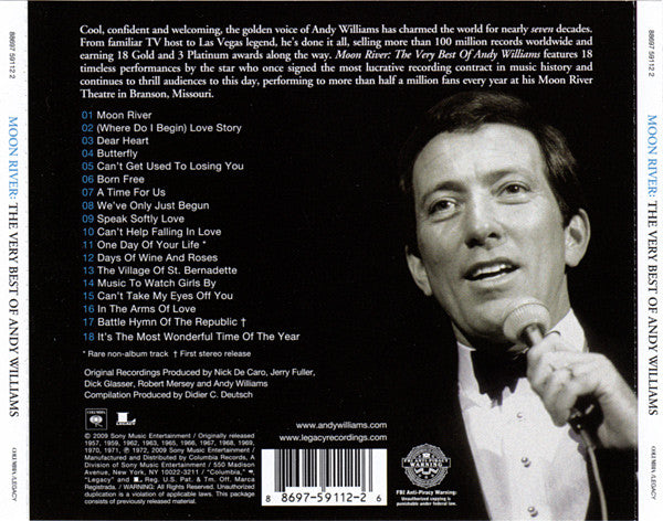 Andy Williams : Moon River: The Very Best Of Andy Williams (CD, Comp, Son)