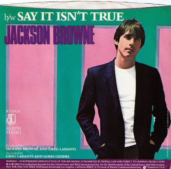 Jackson Browne : Lawyers In Love (7", Single, Spe)