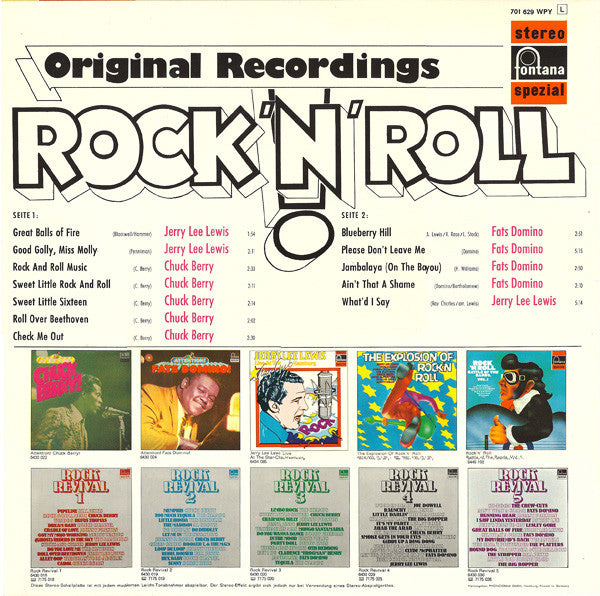 Various : Rock 'N' Roll (Original Recordings) (LP, Comp)