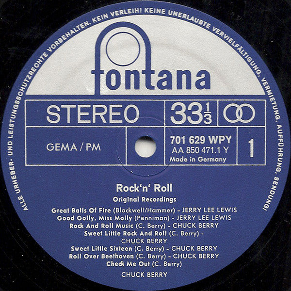 Various : Rock 'N' Roll (Original Recordings) (LP, Comp)