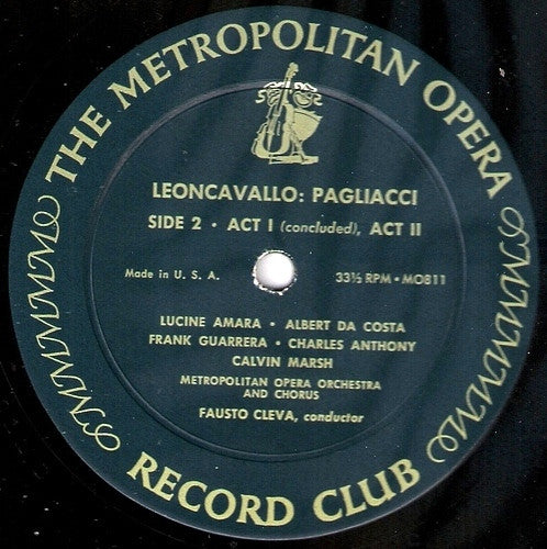Ruggiero Leoncavallo, The Metropolitan Opera House Orchestra And Metropolitan Opera Chorus : Pagliacci (LP)
