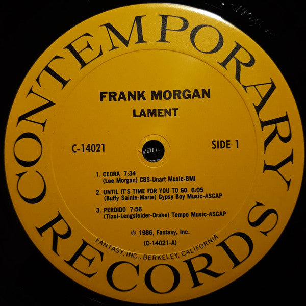 Frank Morgan : Lament (LP, Album)