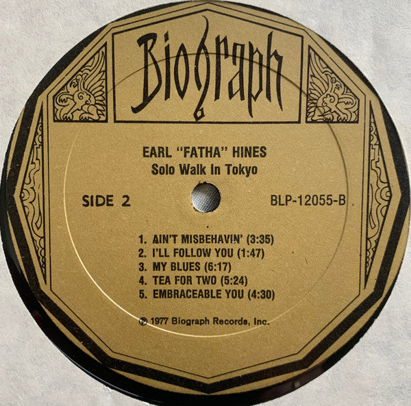 Earl Hines : Solo Walk In Tokyo (LP, Album)
