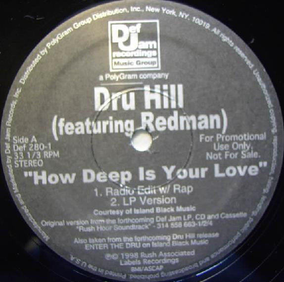 Dru Hill : How Deep Is Your Love (12", Promo)