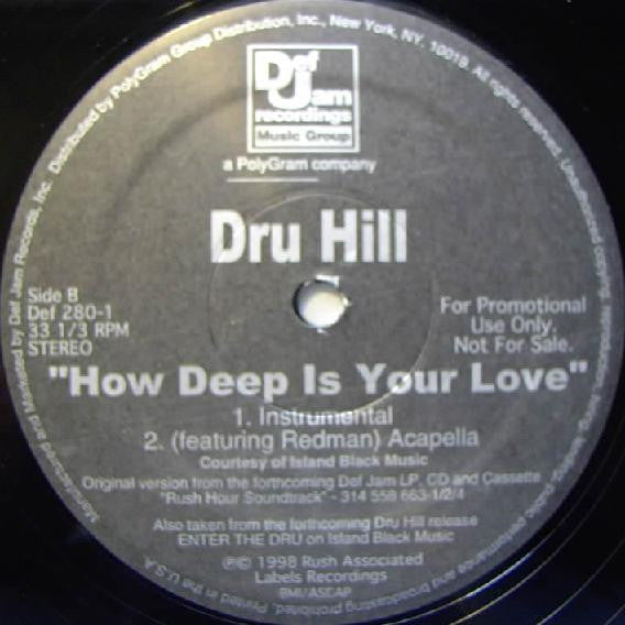 Dru Hill : How Deep Is Your Love (12", Promo)