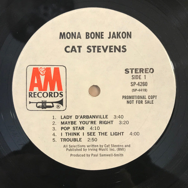Cat Stevens : Mona Bone Jakon (LP, Album, Promo, Mon)