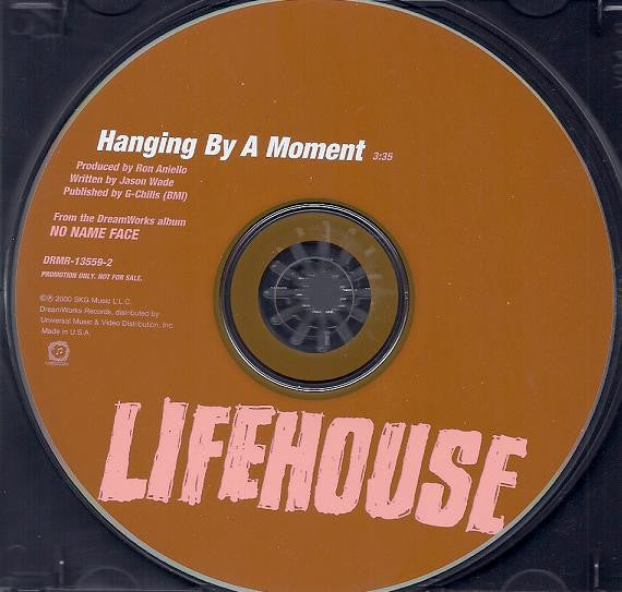Lifehouse : Hanging By A Moment (CD, Single, Promo)