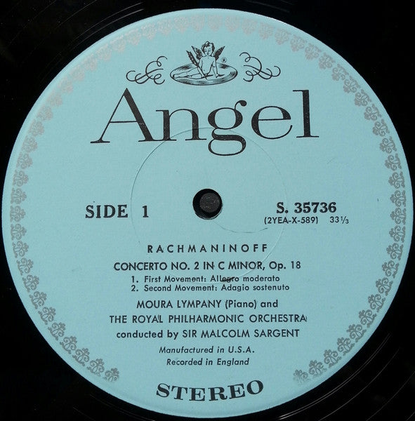 Rachmaninov*, Moura Lympany*, Royal Philharmonic Orchestra Conducted By Sir Malcolm Sargent : Piano Concerto No. 2 In C Minor, Three Preludes (LP)