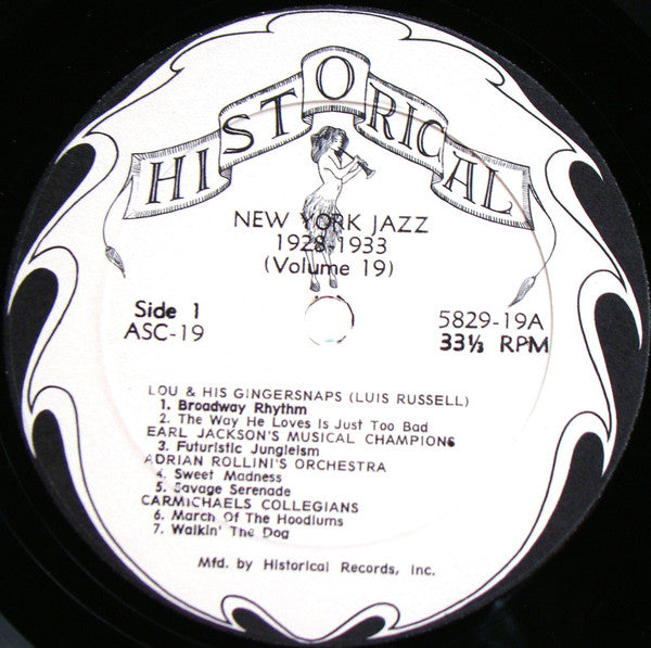 Various : New York Jazz 1928-1933 (LP, Comp, RE)