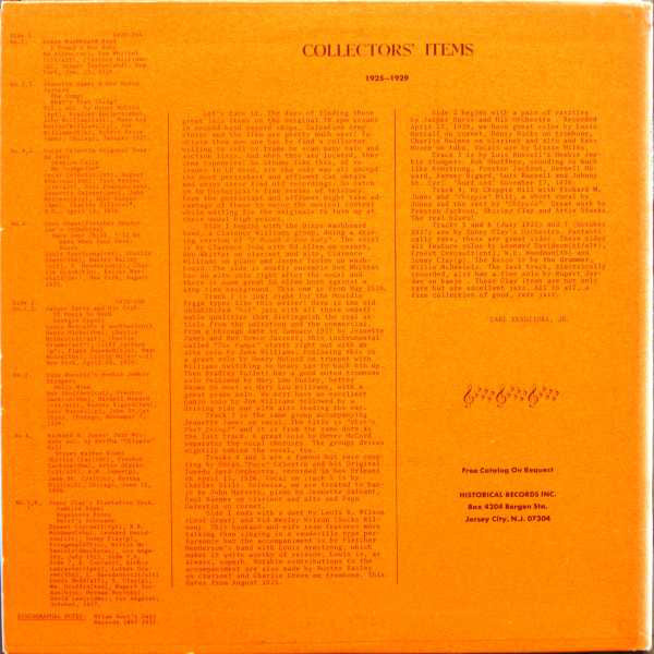 Various : Collectors' Items 1925-1929 (LP, Comp)