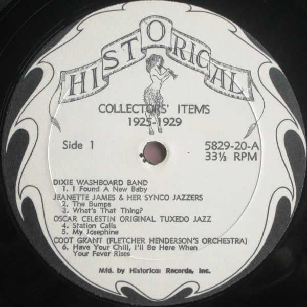 Various : Collectors' Items 1925-1929 (LP, Comp)