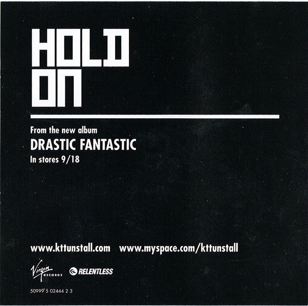 KT Tunstall : Hold On (CD, Single, Promo)