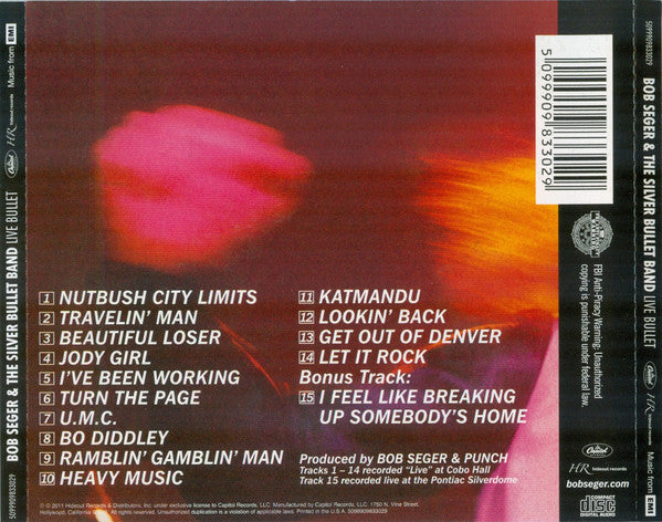Bob Seger And The Silver Bullet Band : 'Live' Bullet (CD, Album, RE, RM)