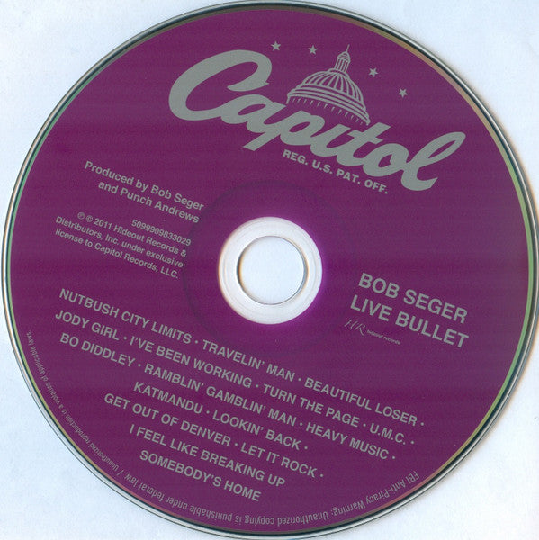 Bob Seger And The Silver Bullet Band : 'Live' Bullet (CD, Album, RE, RM)