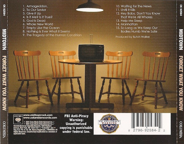Midtown : Forget What You Know (CD, Album)