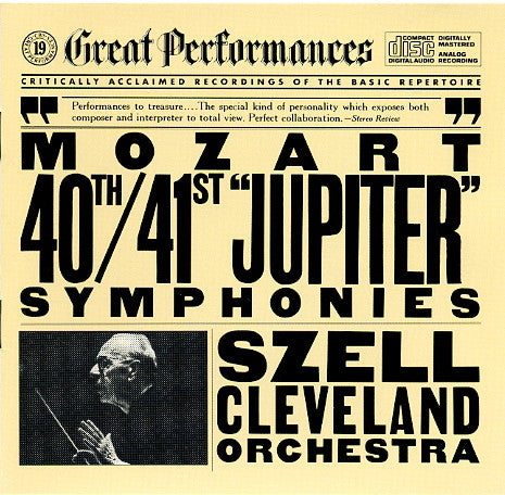 Mozart* - Szell*, Cleveland Orchestra* : Mozart 40th / 41st "Jupiter" Symphonies (CD, Comp, RM)