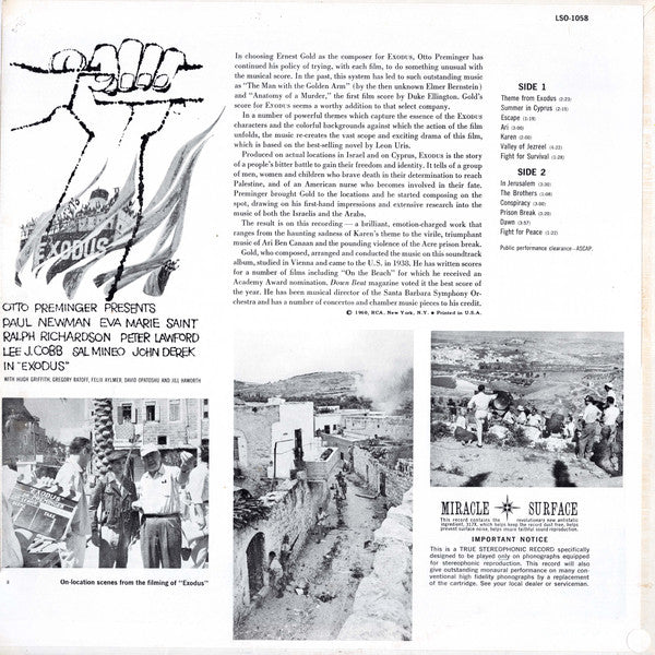 Ernest Gold : Exodus - An Original Soundtrack Recording (LP, Album)