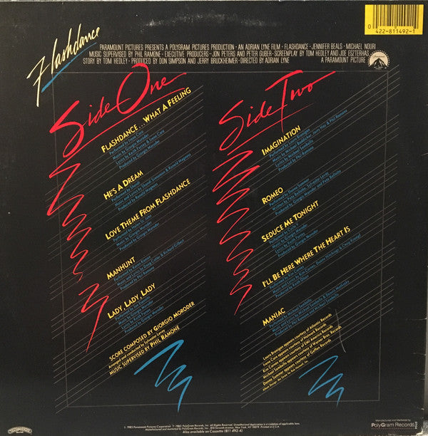 Various : Flashdance (Original Soundtrack From The Motion Picture) (LP, Album, 72,)