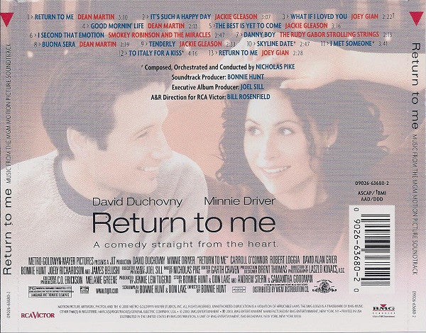 Various : Return To Me (Music From The MGM Motion Picture Soundtrack) (CD, Album)