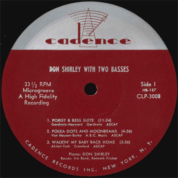 Don Shirley : Don Shirley With 2 Basses (LP, Album, Mono)