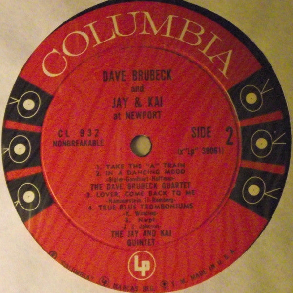 Dave Brubeck And J.J. Johnson & Kai Winding : At Newport (LP, Album, Mono)
