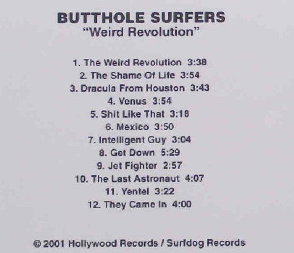 Butthole Surfers : Weird Revolution (CD, Album, Promo)
